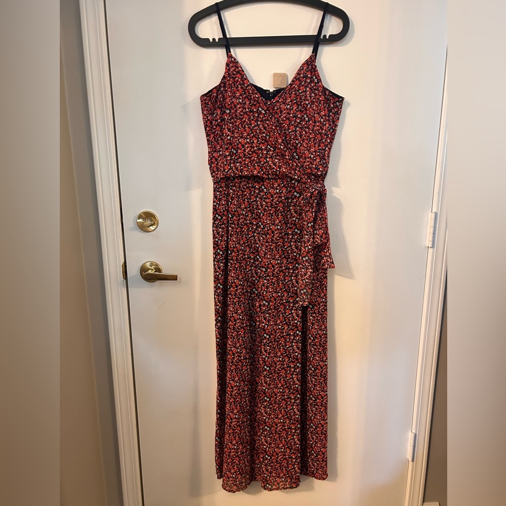 MICHAEL Michael Kors Red/Pink and Navy Wide Leg Jumpsuit size L
